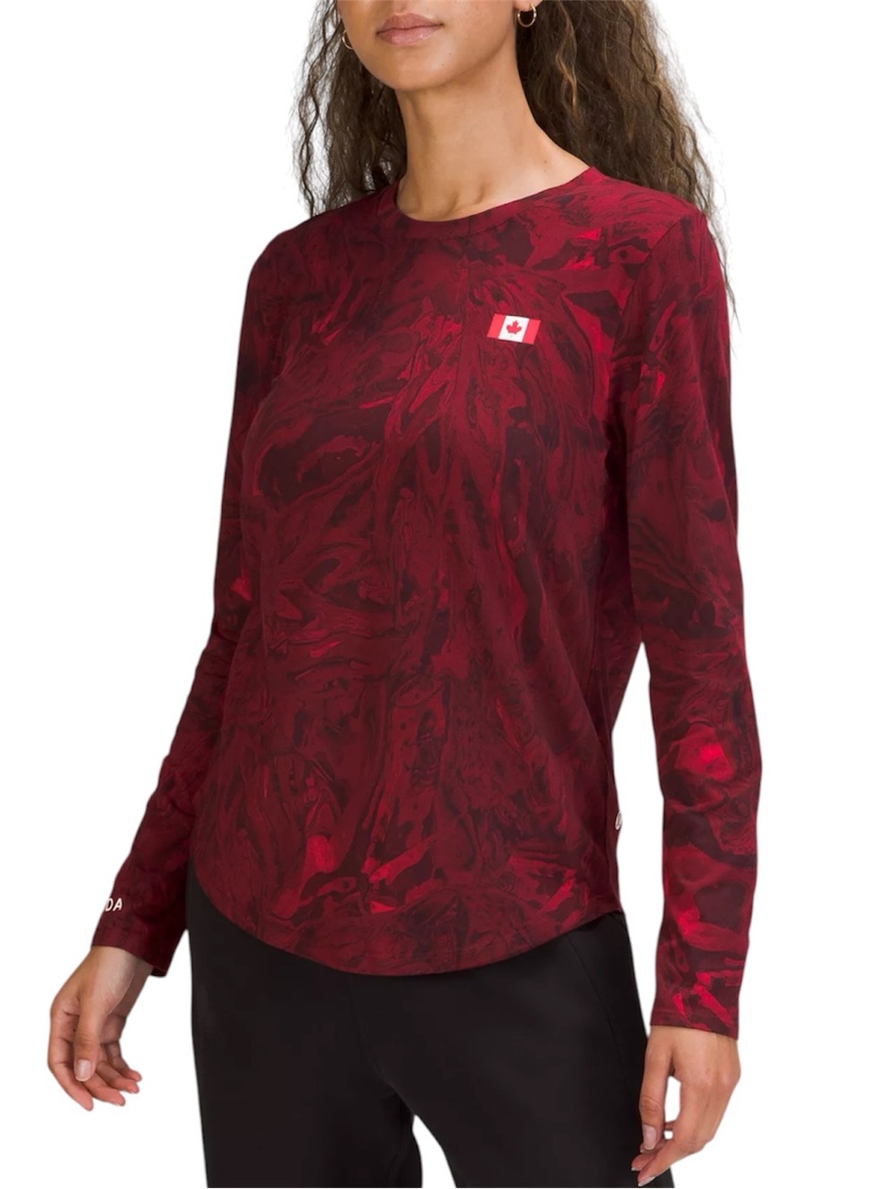 Lululemon Team Canada Olympic Edition Love Long Sleeve Shirt Metamorphosis Red 8
